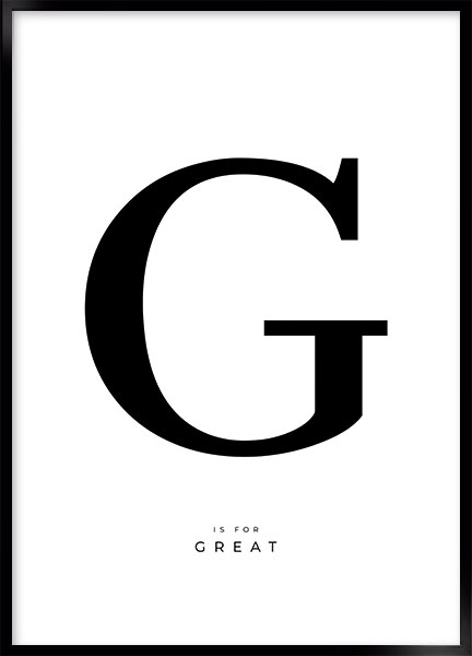 Plakat - Letter G