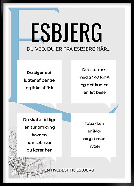 Plakat - Du er fra Esbjerg