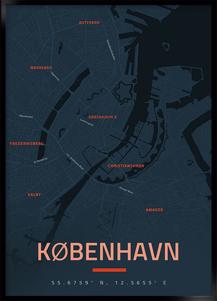 Plakat - Kort København no1