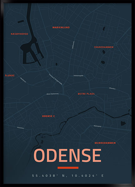 Plakat - Kort Odense no1