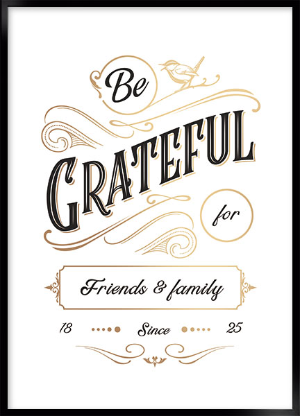 Plakat - Be grateful