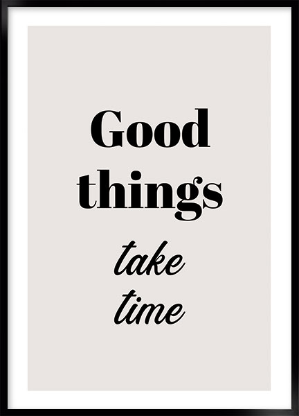 Plakat - Good things
