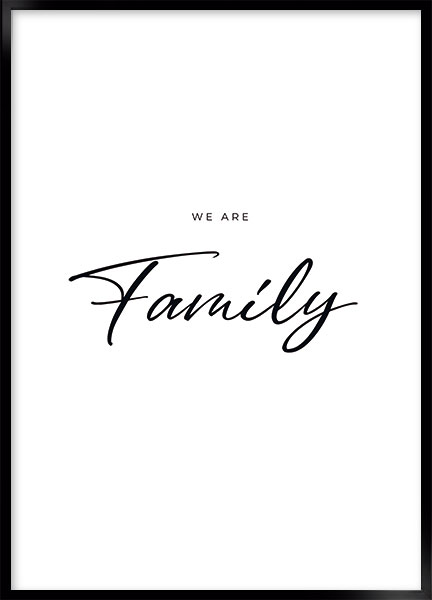 Plakat - We are family
