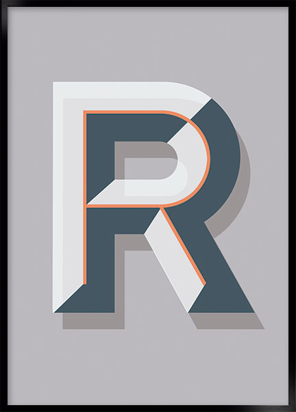Plakat - R art deco